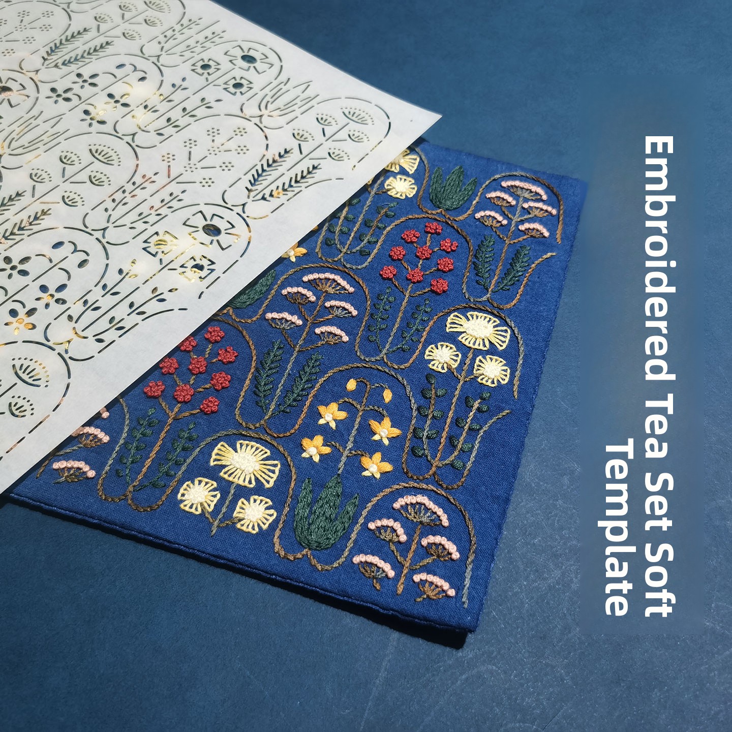 Embroidery Pattern - Handmade Soft Template Embroidery Flower Pattern