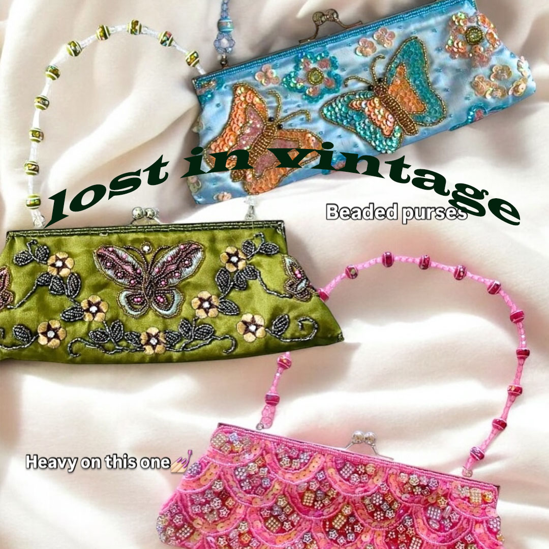 Embroidery Frame - Lost in Vintage Hand-embroidered Glitter Beading