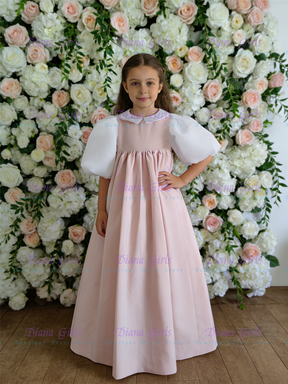 Embroidery Design Love - Lovely Quality Flower Girl Dress Pink