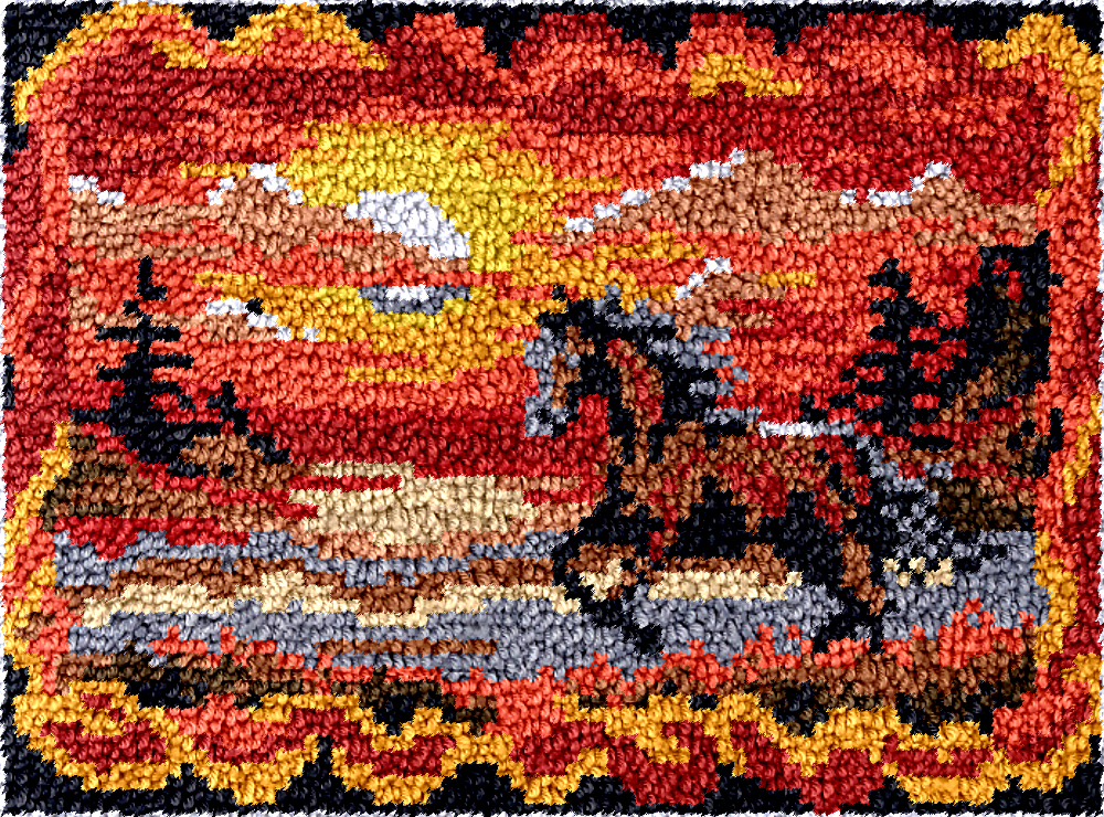Embroidery Horse - Horse DT2395 Embroidery Canvas Latch Hook