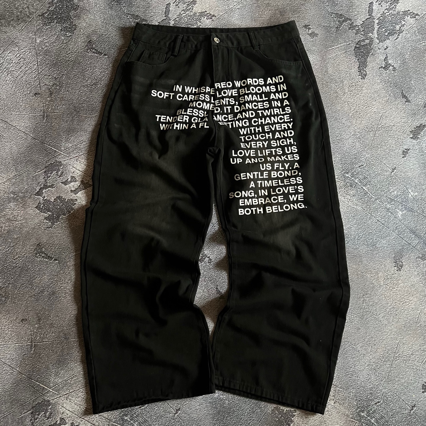 American Pattern Letter Jeans  - Embroidery Pattern ulasan dan harga