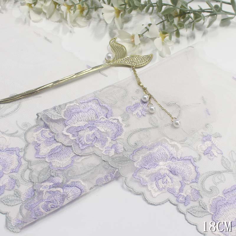 2Yards Purple Pink Blue Floral - Embroidery Yellow Dress ulasan dan harga