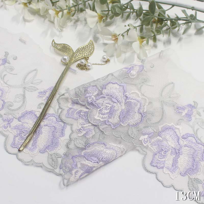 2Yards Purple Pink Blue Floral - Embroidery Yellow Dress ulasan dan harga