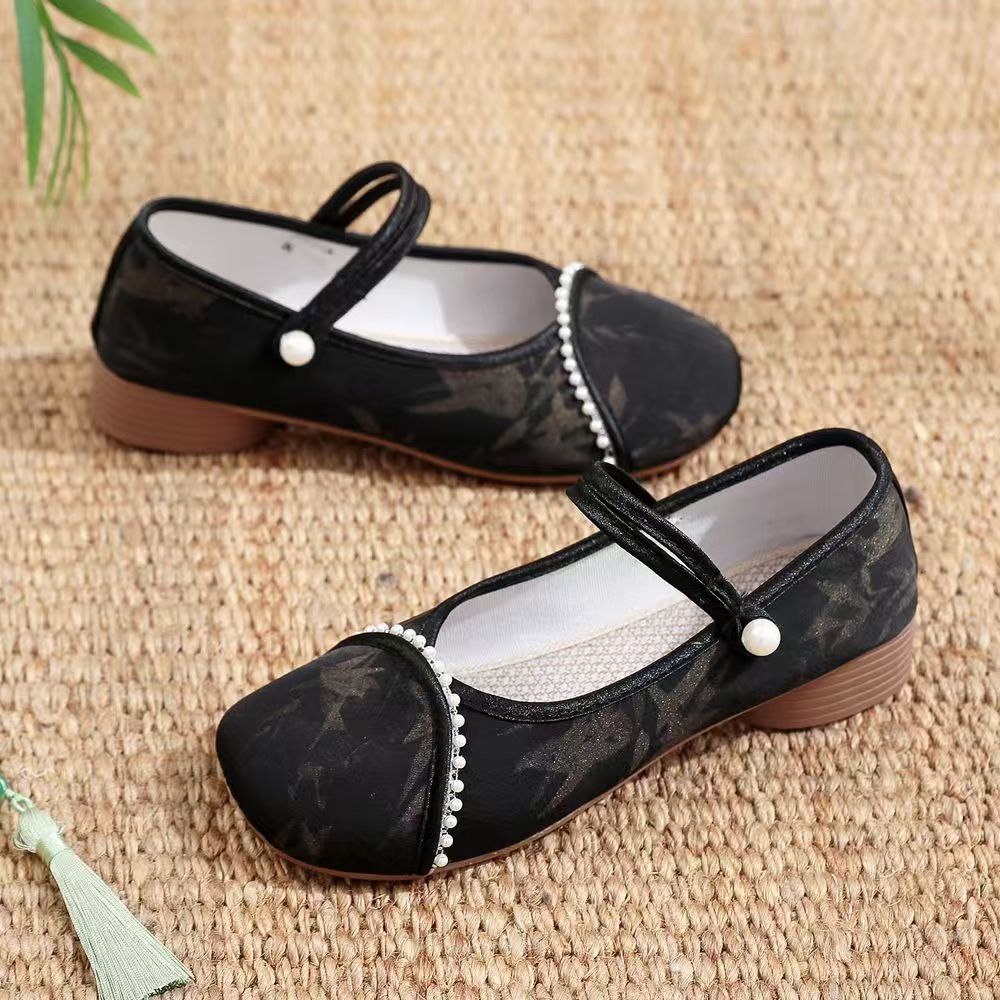 Chinese Style Women Low Heel C - Embroidery Horse ulasan dan harga
