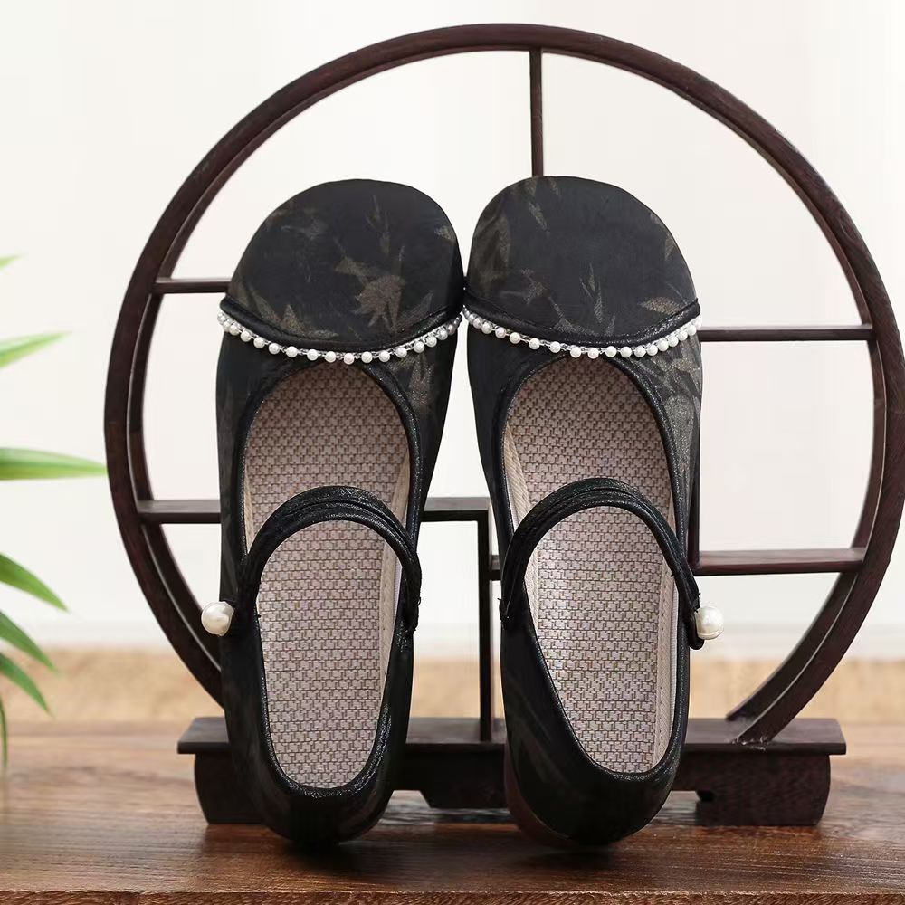 Chinese Style Women Low Heel C - Embroidery Horse ulasan dan harga