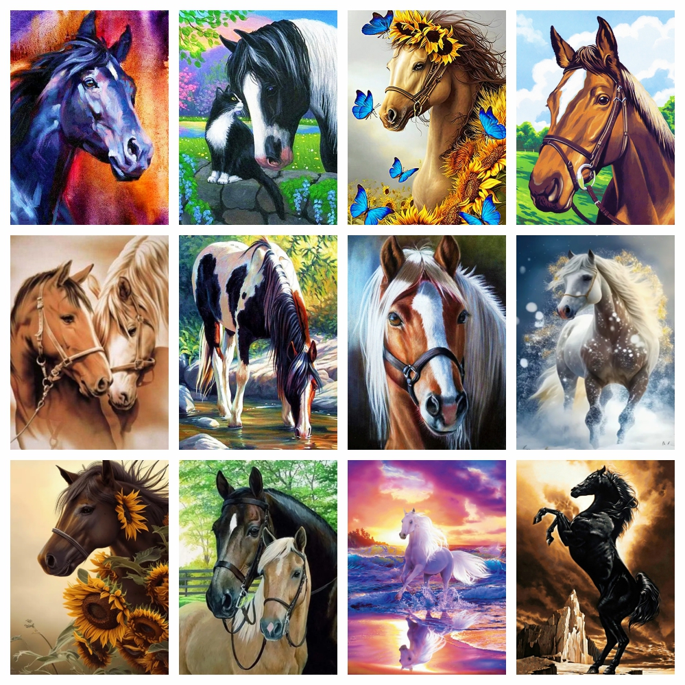 AZQSD Diamond Painting Kits Ho - Embroidery Horse ulasan dan harga