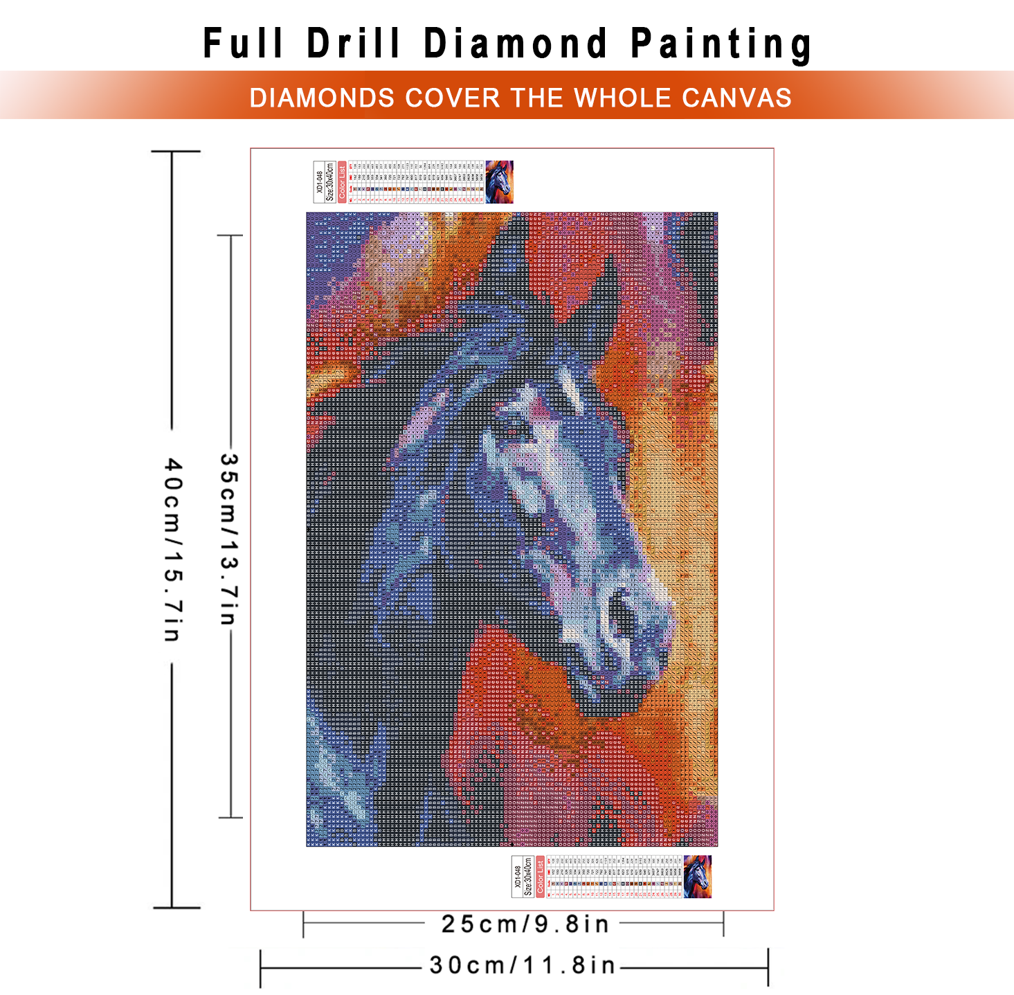 AZQSD Diamond Painting Kits Ho - Embroidery Horse ulasan dan harga