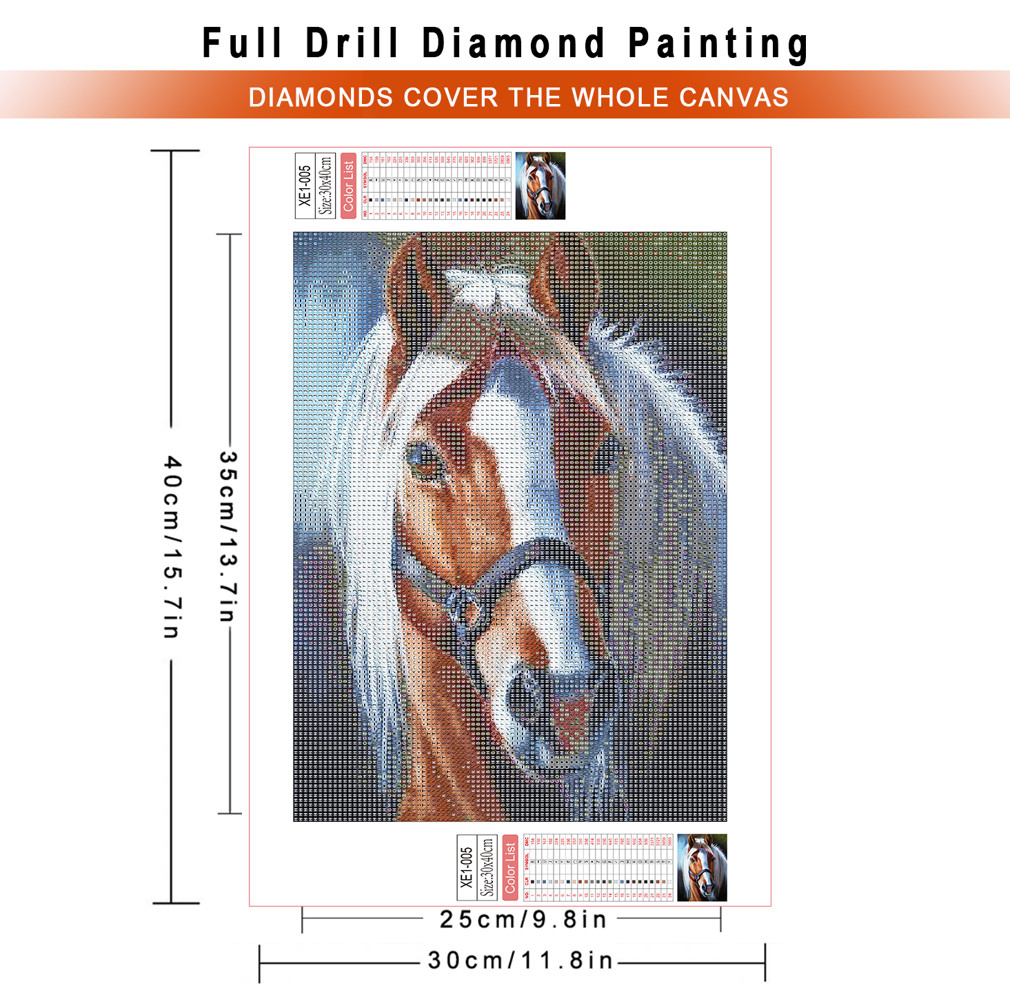 AZQSD Diamond Painting Kits Ho - Embroidery Horse ulasan dan harga