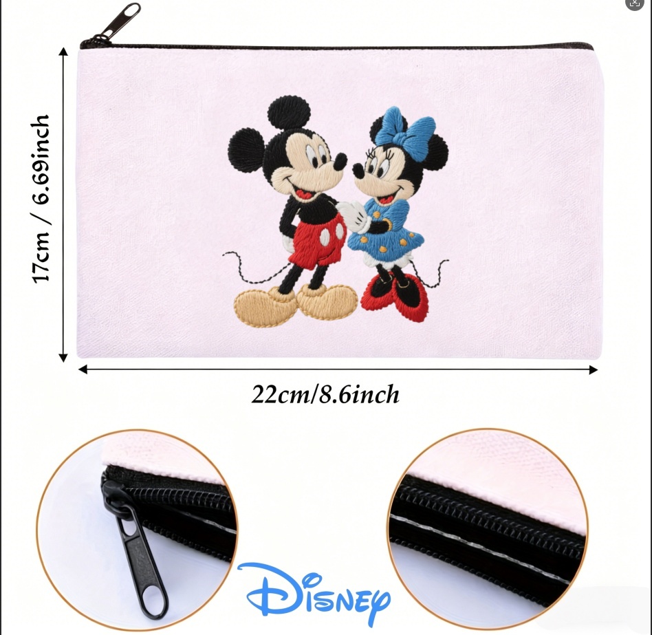 1PC Disney Mickey & Minnie Emb - Embroidery Effect Canva ulasan dan harga