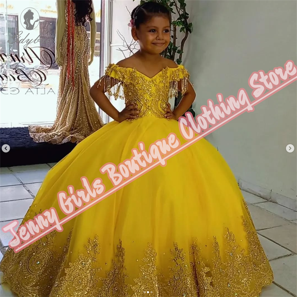 Yellow Beautiful Girl Birthday - Embroidery Yellow Dress ulasan dan harga
