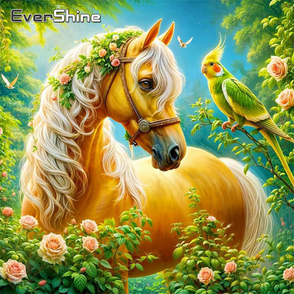 Evershine Diamond Mosaic Horse - Embroidery Horse ulasan dan harga