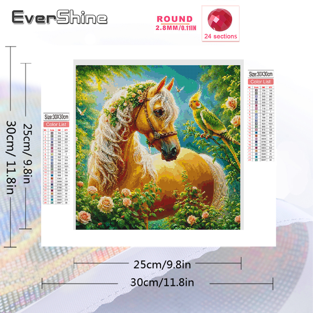 Evershine Diamond Mosaic Horse - Embroidery Horse ulasan dan harga