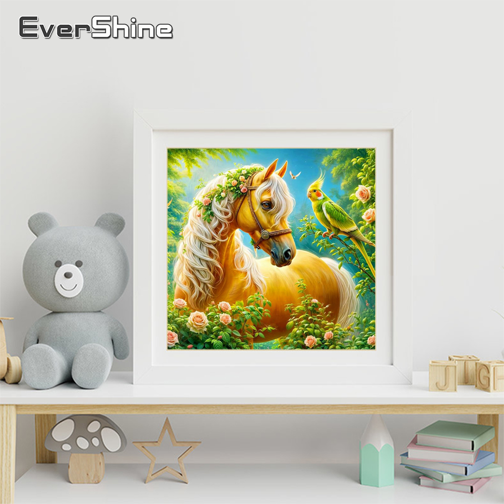 Evershine Diamond Mosaic Horse - Embroidery Horse ulasan dan harga