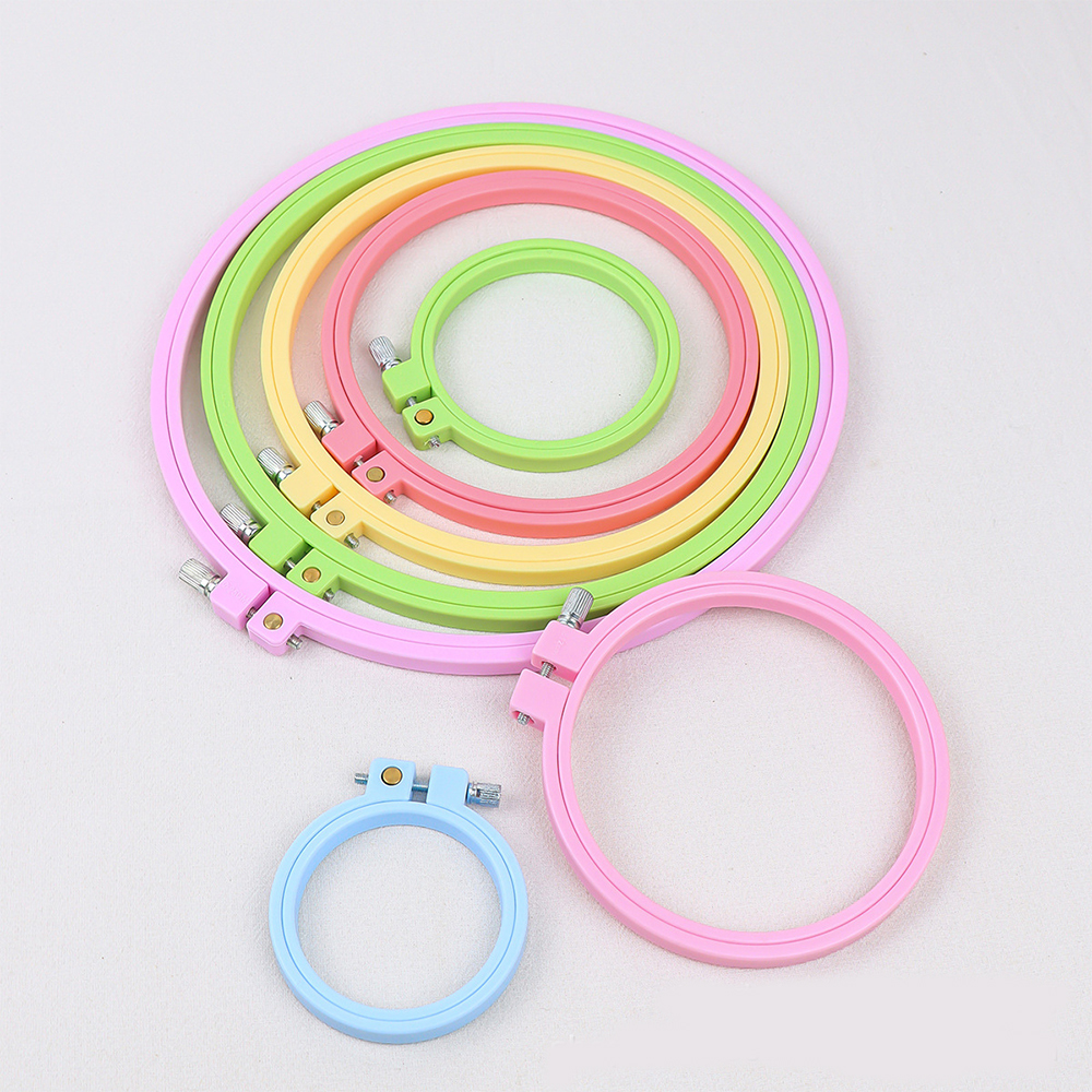 1/7pcs 7-25cm Plastic Embroide - Embroidery Frame ulasan dan harga