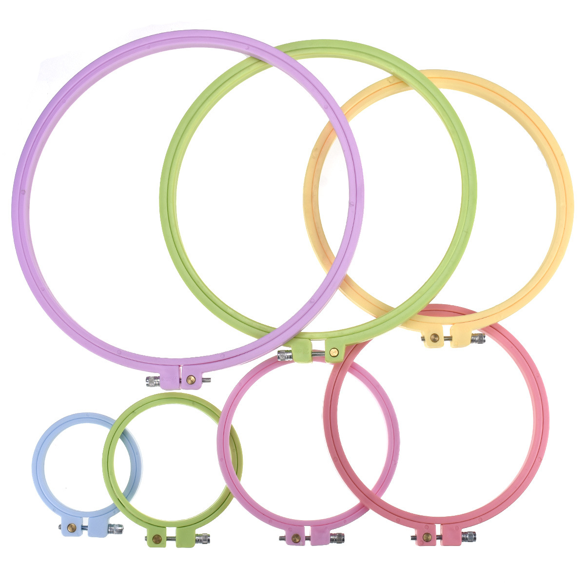 1/7pcs 7-25cm Plastic Embroide - Embroidery Frame ulasan dan harga