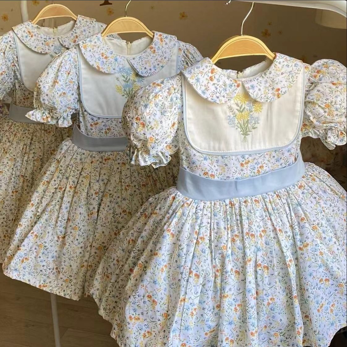 0-12Y Baby Girl Summer Flower  - Embroidery Yellow Dress ulasan dan harga