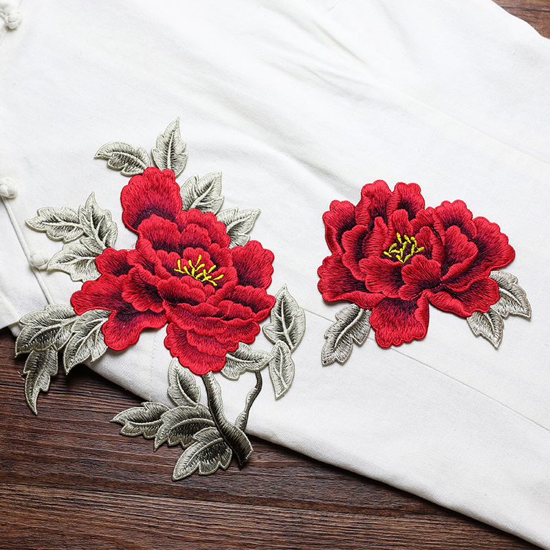 1 Pair Red Pink Yellow Embroid - Embroidery Yellow Dress ulasan dan harga