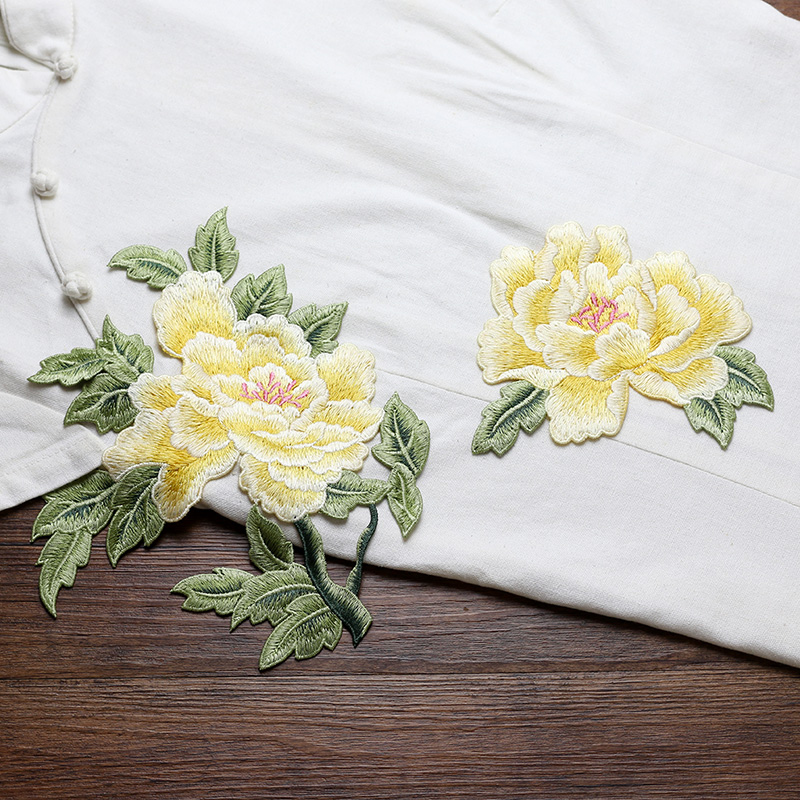 1 Pair Red Pink Yellow Embroid - Embroidery Yellow Dress ulasan dan harga