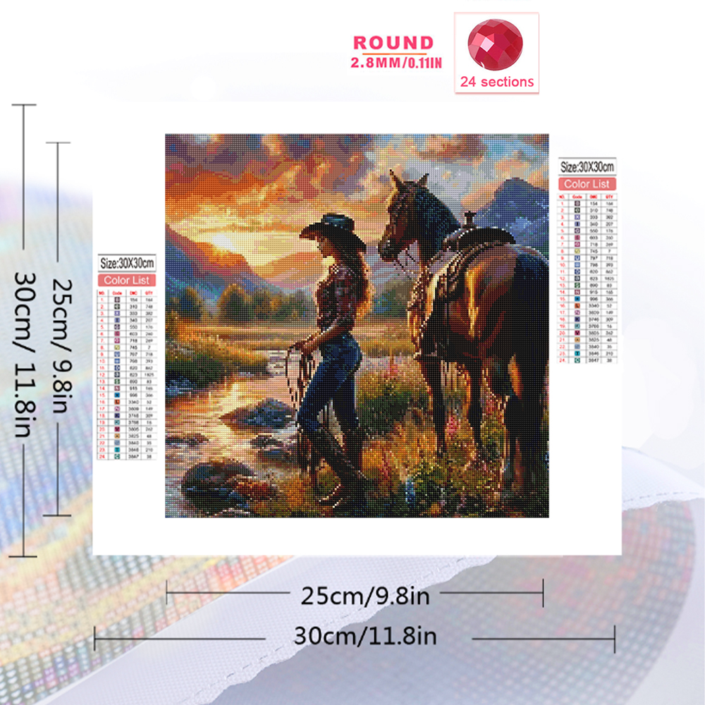 Momoart Diamond Embroidery Wom - Embroidery Horse ulasan dan harga