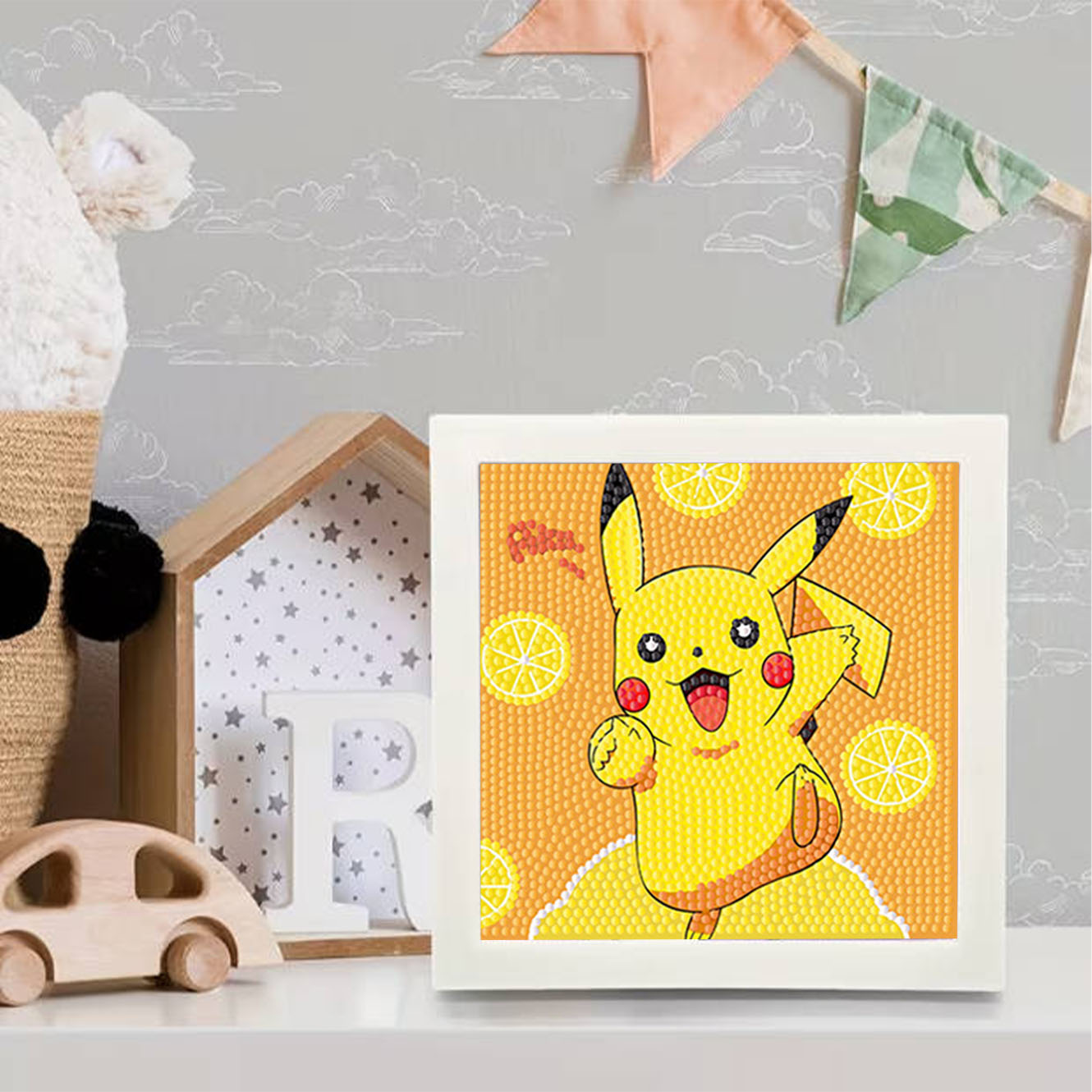 Keeppley&Pokemon Crystal Diamo - Embroidery Frame ulasan dan harga
