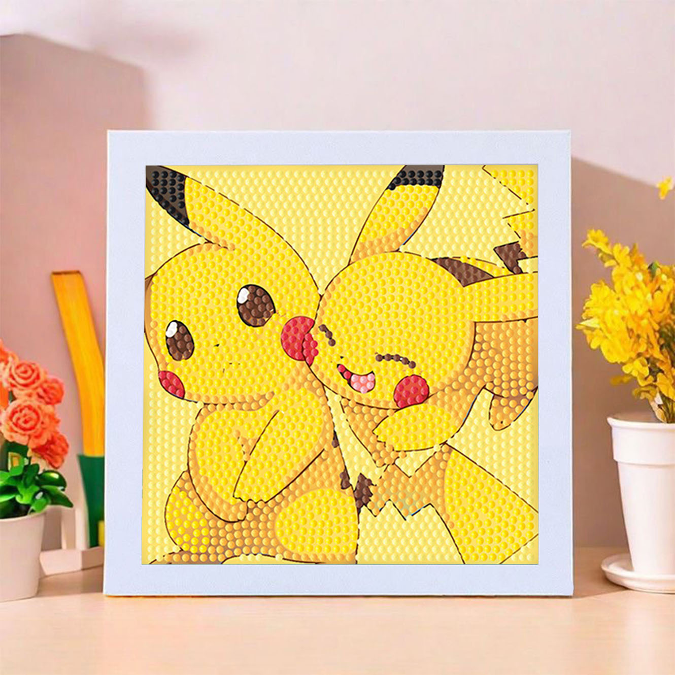 Keeppley&Pokemon Crystal Diamo - Embroidery Frame ulasan dan harga