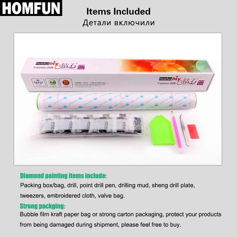 HOMFUN AB Diamond Painting Cro - Embroidery Horse ulasan dan harga