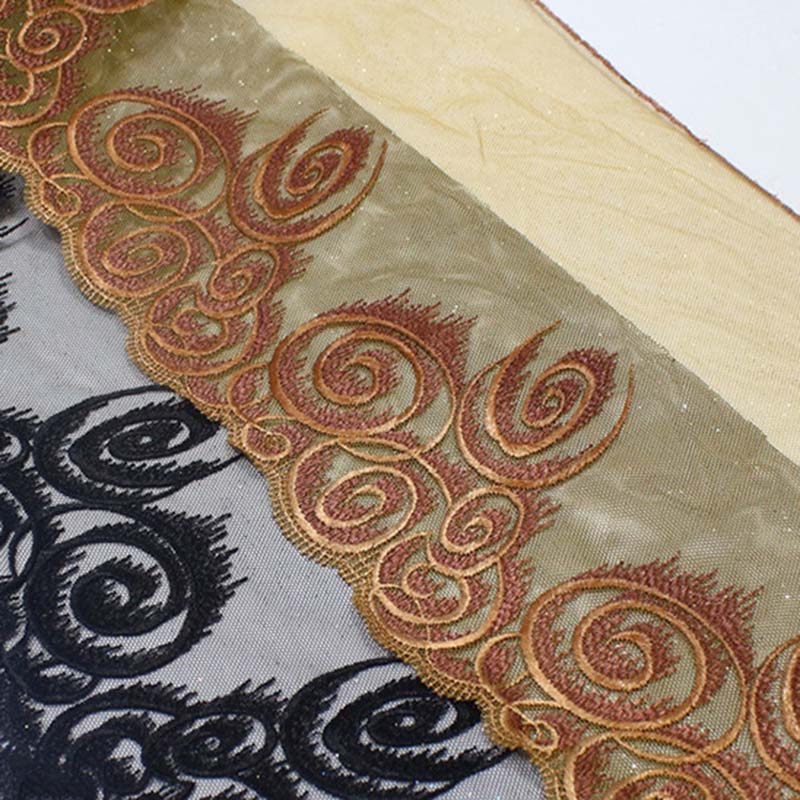 28Yards Embroidery Lace Fabric - Embroidery Yellow Dress ulasan dan harga