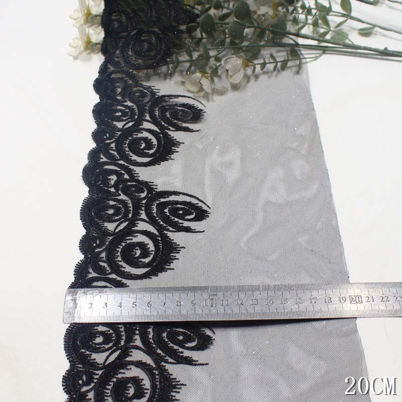 28Yards Embroidery Lace Fabric - Embroidery Yellow Dress ulasan dan harga