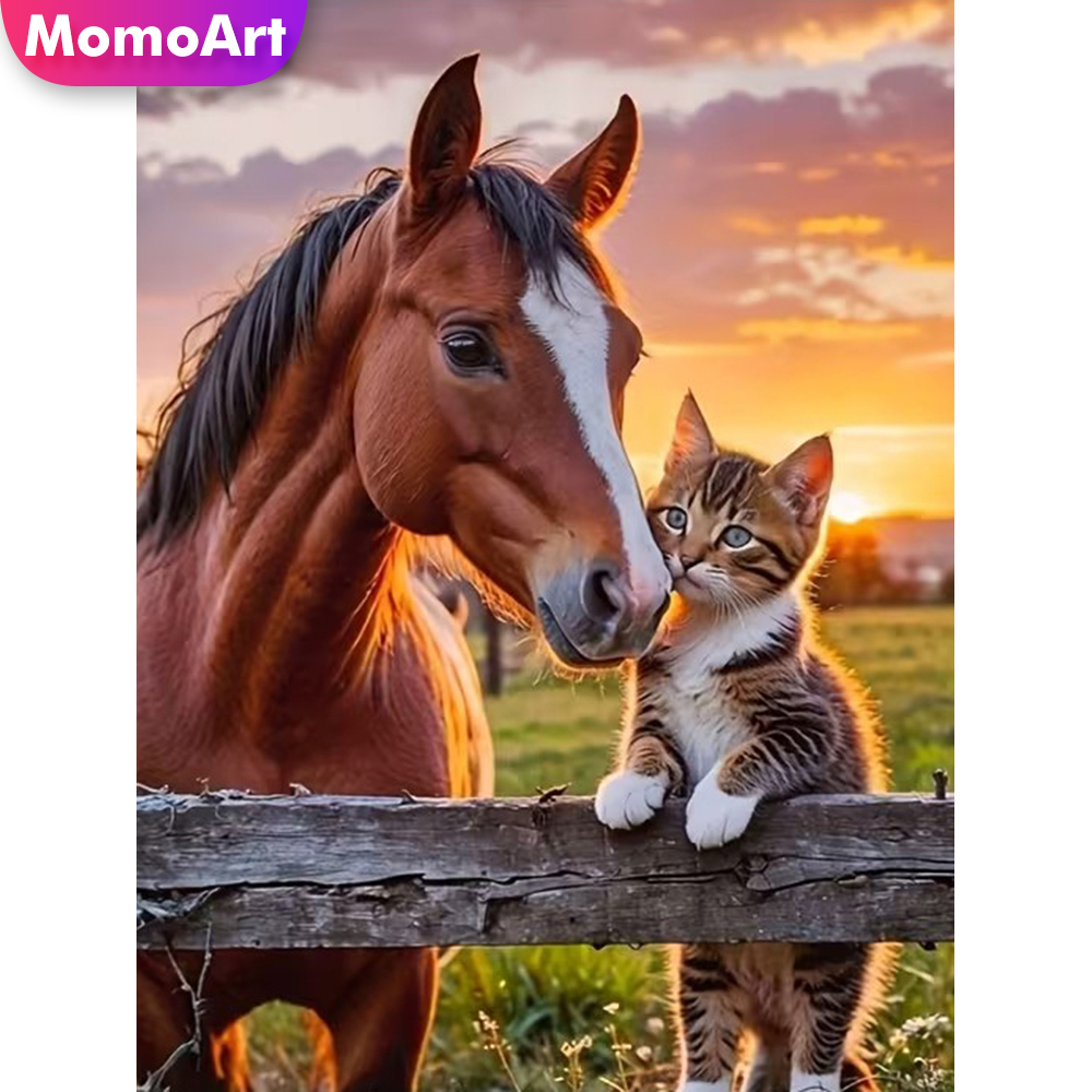 Momoart Diamond Mosaic Horse A - Embroidery Horse ulasan dan harga