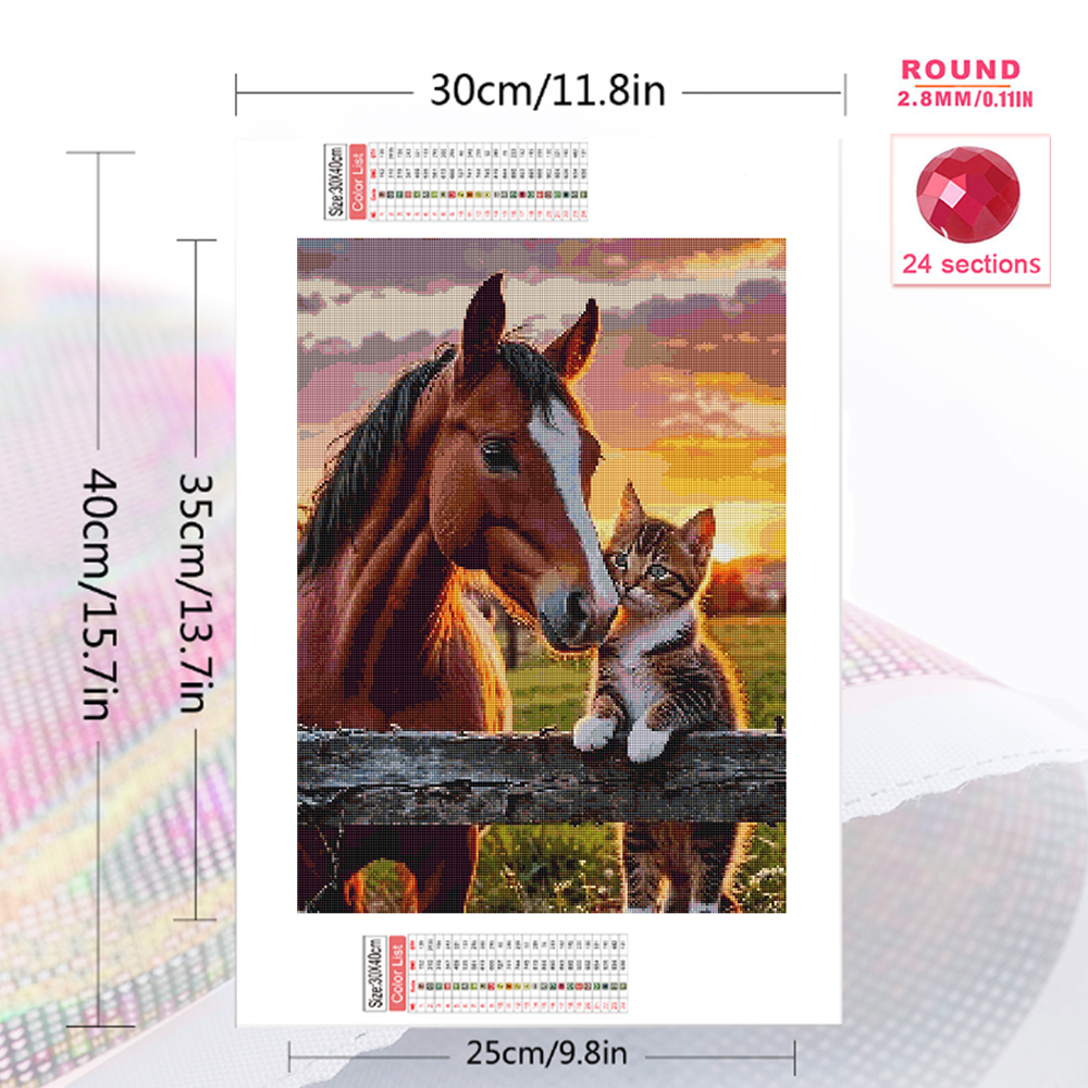 Momoart Diamond Mosaic Horse A - Embroidery Horse ulasan dan harga