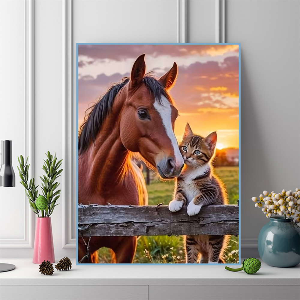 Momoart Diamond Mosaic Horse A - Embroidery Horse ulasan dan harga