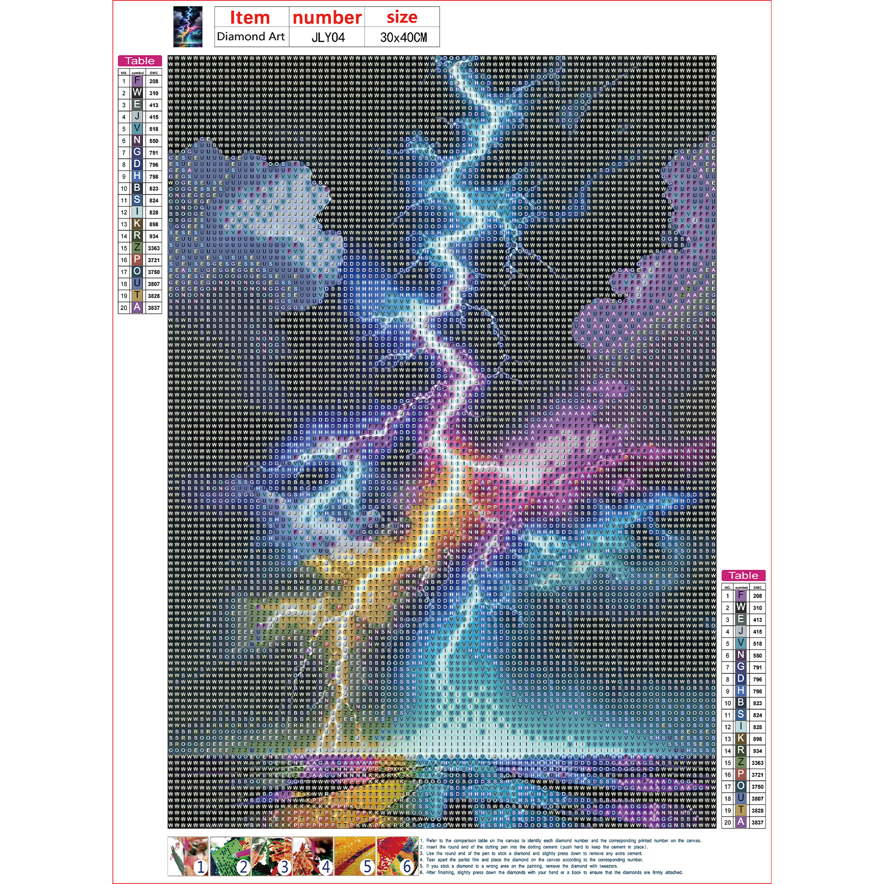 DIY Diamond Painting Colorful  - Embroidery Pattern ulasan dan harga