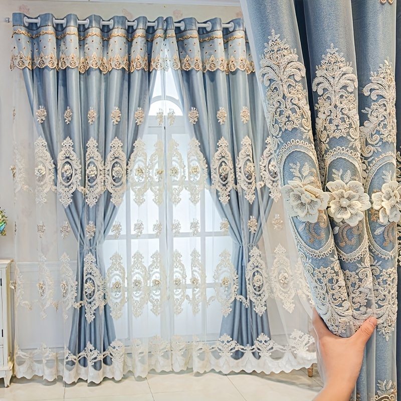 1pc Luxury Double-layer Europe - Embroidery Pattern ulasan dan harga