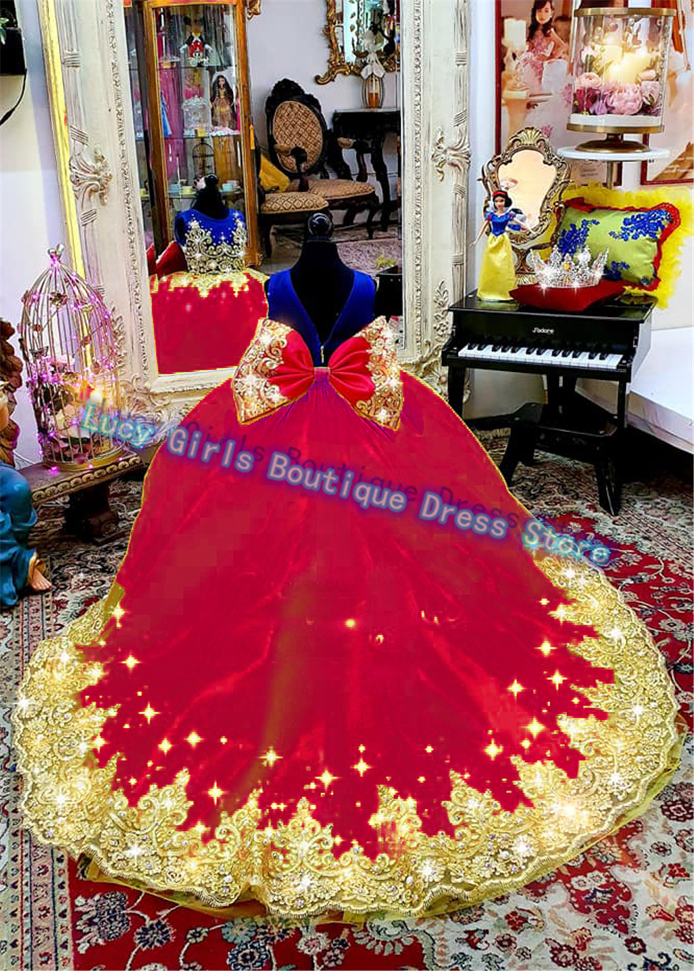 Luxuriously Yellow Flower Girl - Embroidery Yellow Dress ulasan dan harga