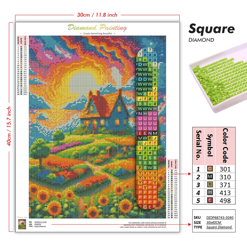 1PC frameless Yin Yang Tree 5D - Embroidery Pattern ulasan dan harga