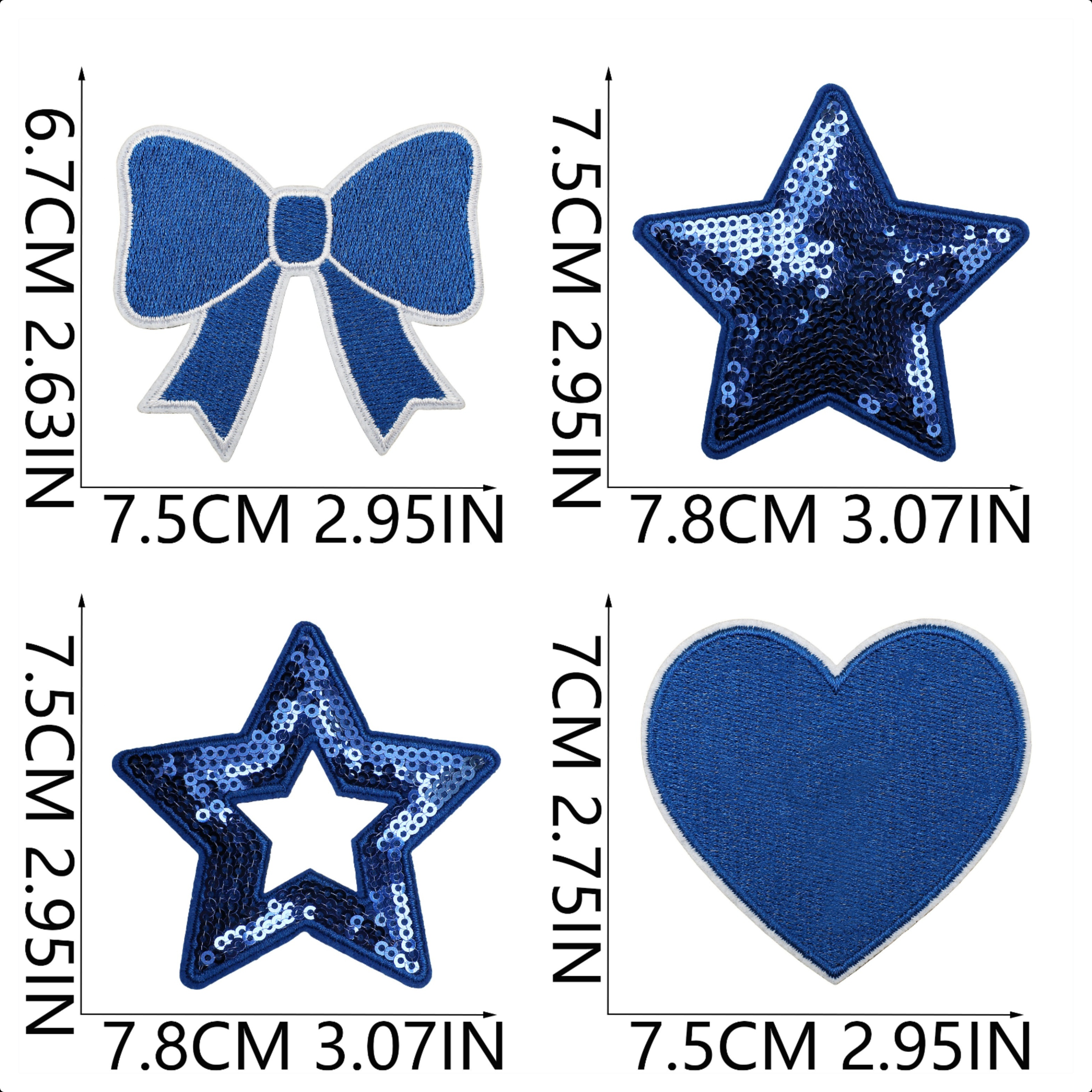 10PCS Bulk Blue Game Day Cheer - Embroidery Design Love ulasan dan harga
