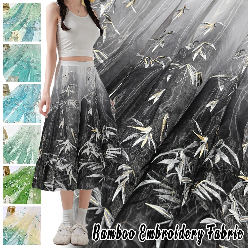 Bamboo Embroidered Organza Fab - Embroidery Horse ulasan dan harga