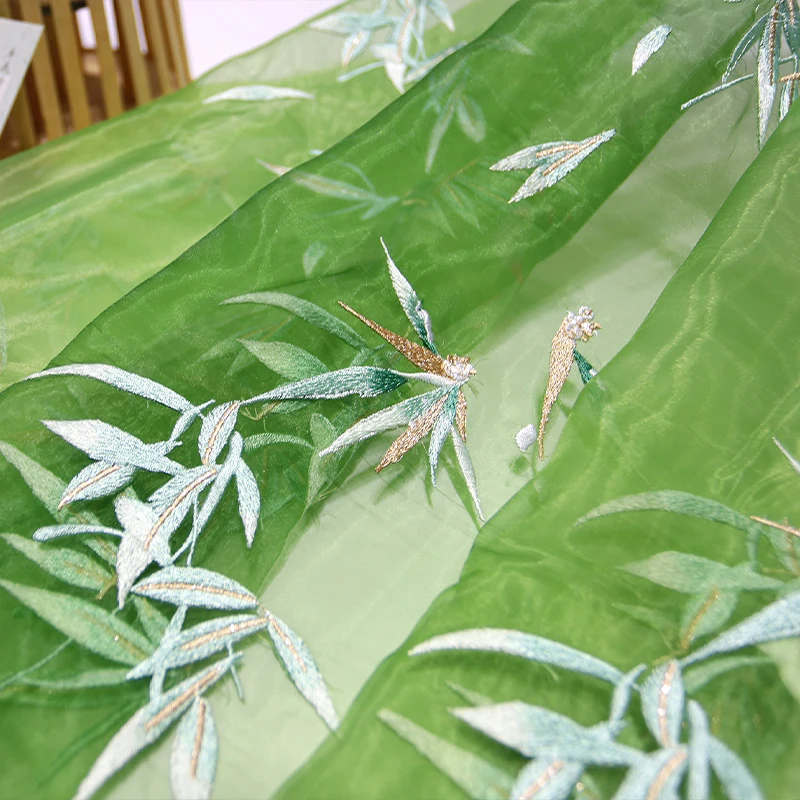 Bamboo Embroidered Organza Fab - Embroidery Horse ulasan dan harga