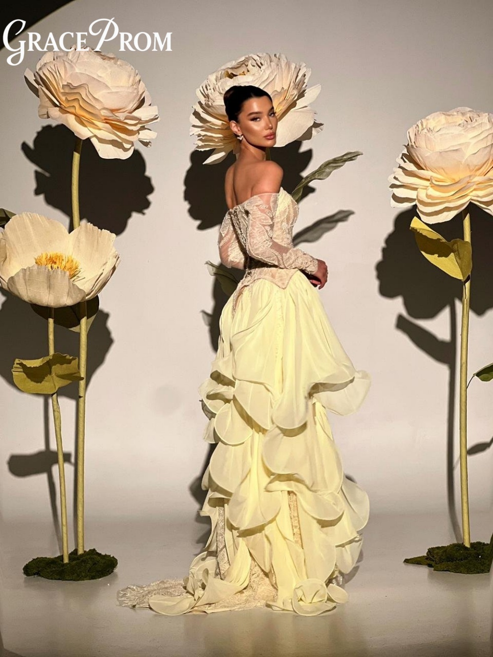 Exquisite Butter Yellow Prom D - Embroidery Yellow Dress ulasan dan harga