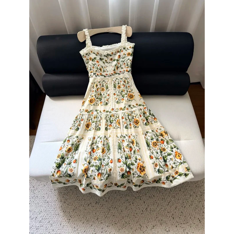 2026 Women Yellow Floral Embro - Embroidery Yellow Dress ulasan dan harga
