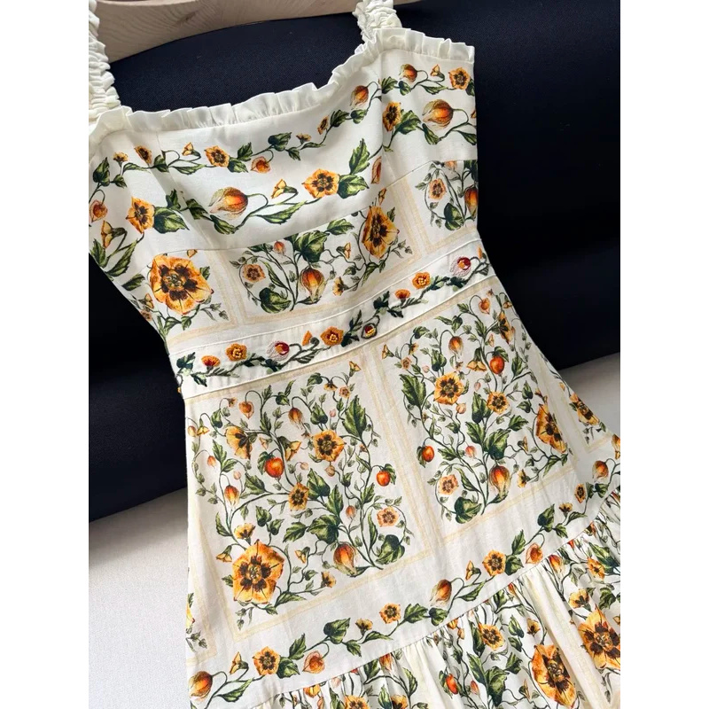2026 Women Yellow Floral Embro - Embroidery Yellow Dress ulasan dan harga