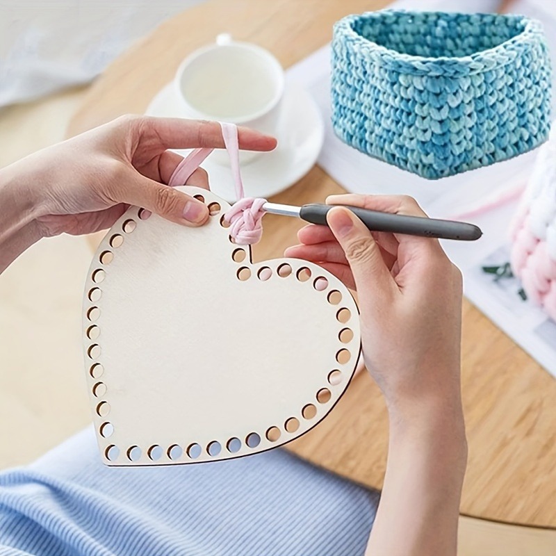 3pcs Heart-Shaped Crochet Bask - Embroidery Frame ulasan dan harga