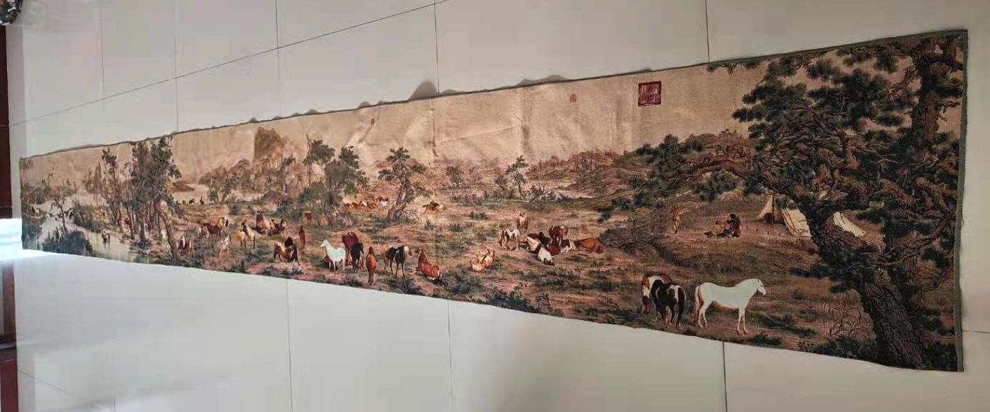 5M Super size Chinese Folk Sil - Embroidery Horse ulasan dan harga
