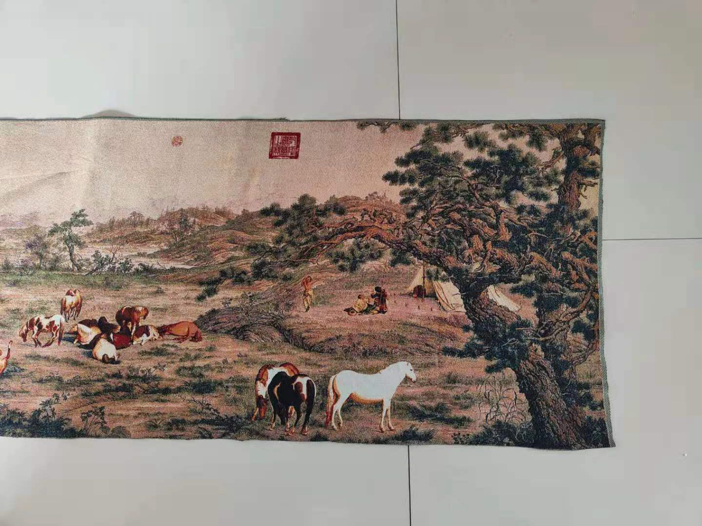 5M Super size Chinese Folk Sil - Embroidery Horse ulasan dan harga