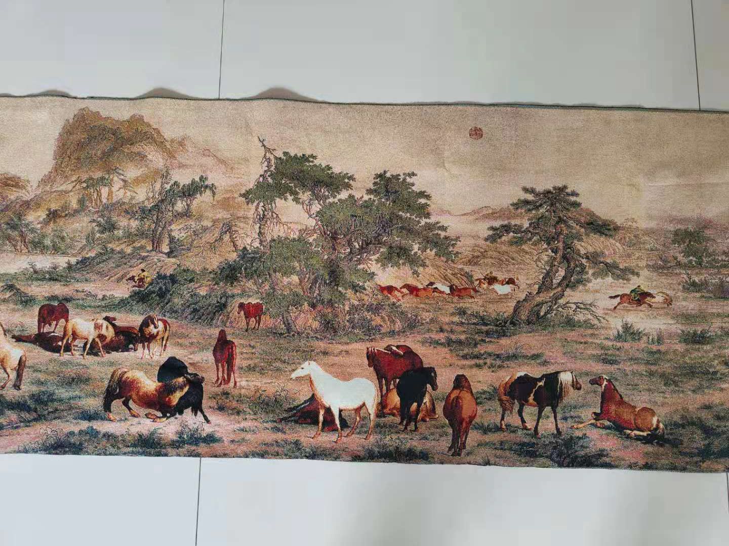 5M Super size Chinese Folk Sil - Embroidery Horse ulasan dan harga