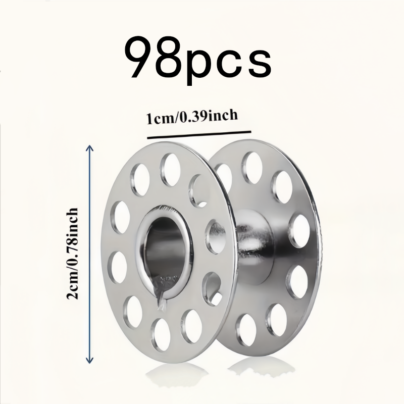 98Pcs Reusable Metal Bobbins,  - Embroidery Machine ulasan dan harga