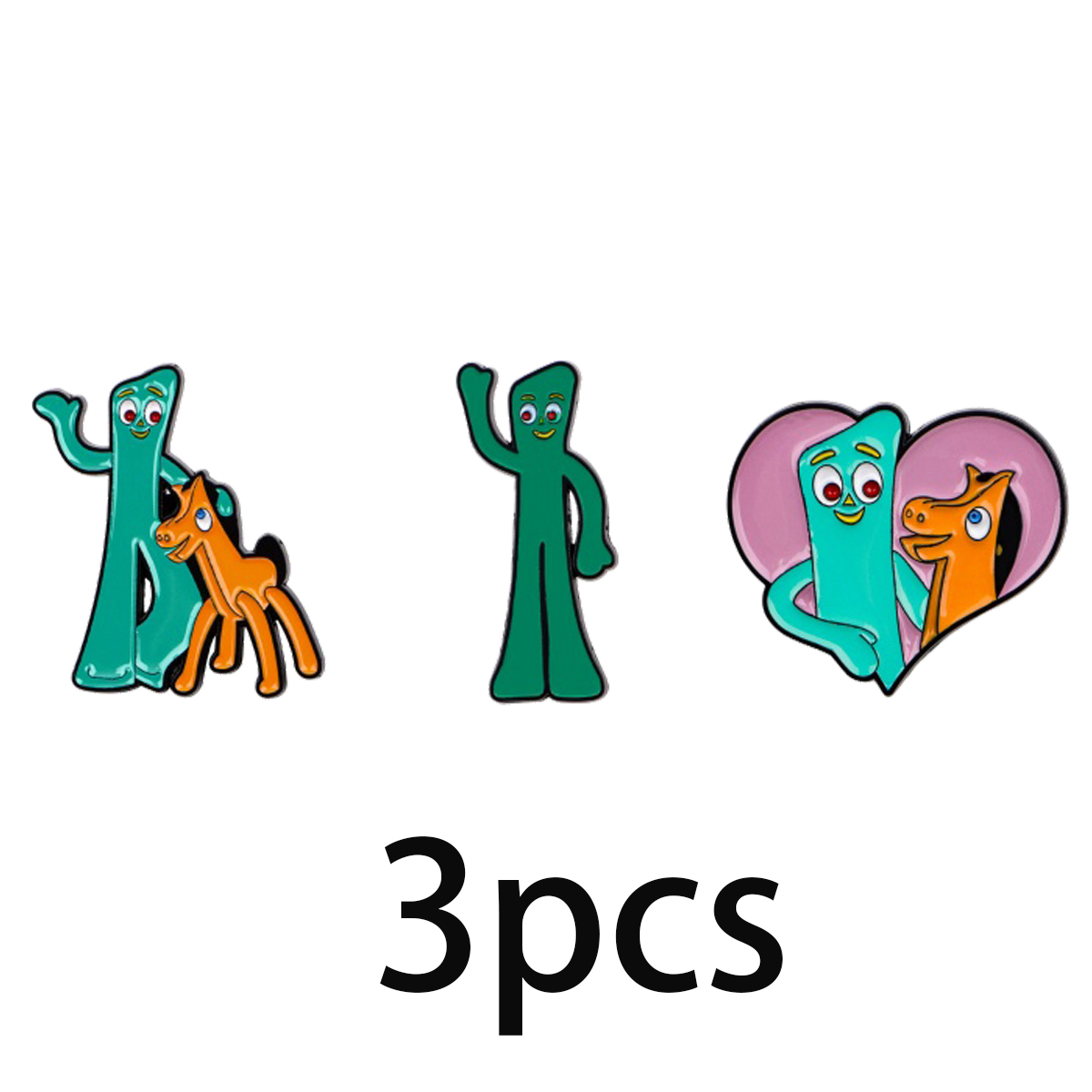 Cute Retro Character Enamel Pi - Embroidery Horse ulasan dan harga