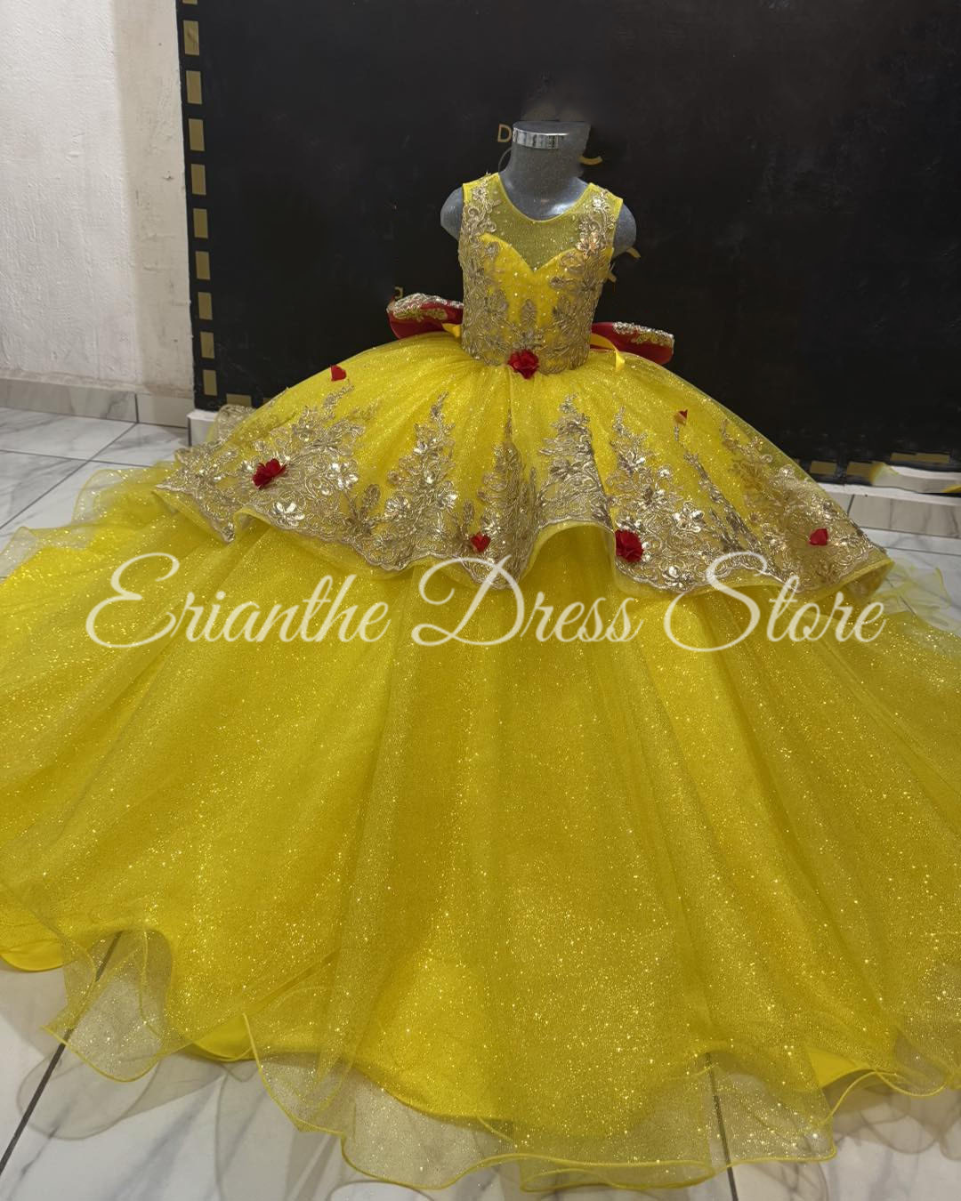 Yellow Flower Girl Dress For W - Embroidery Yellow Dress ulasan dan harga