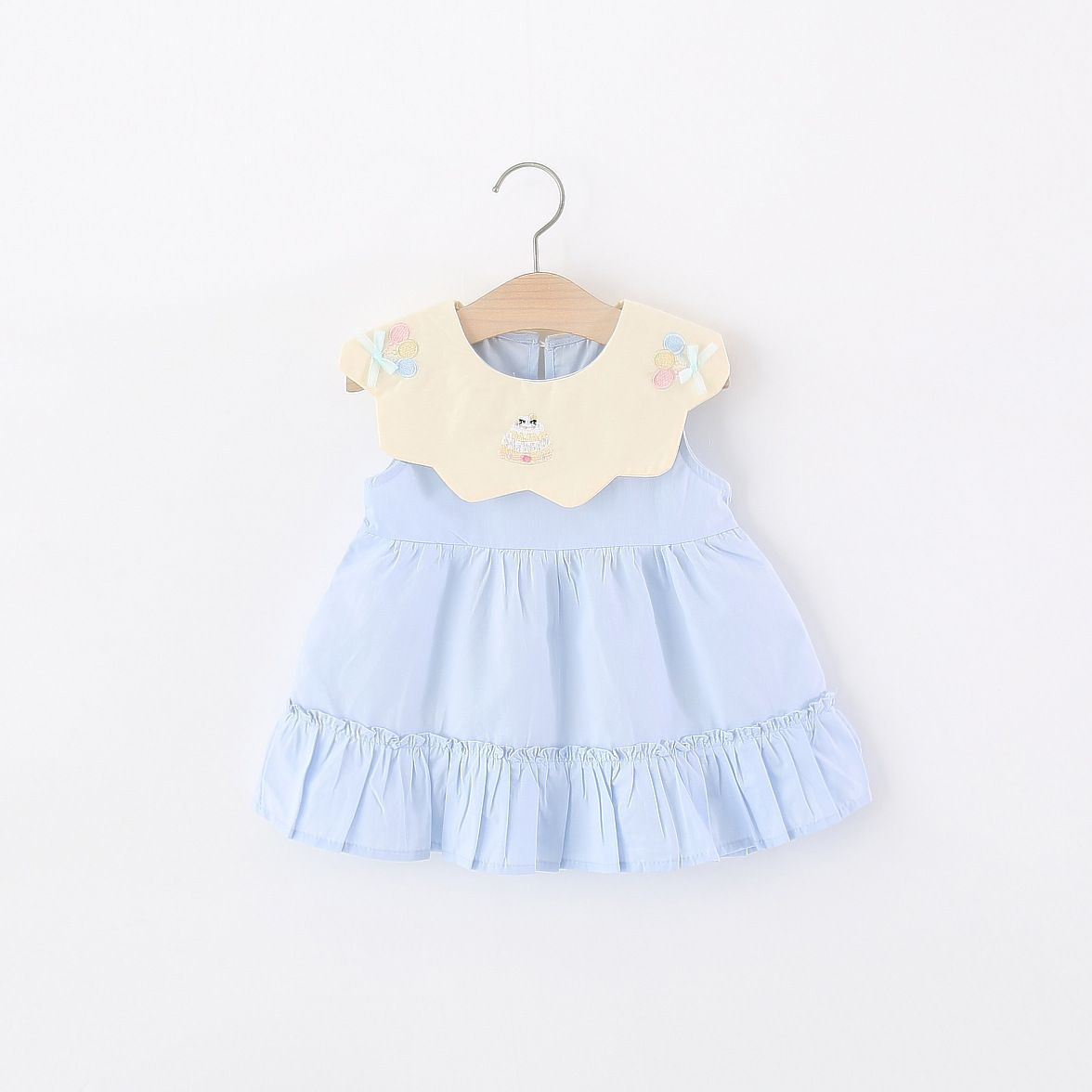Toddler Girl Yellow Cotton Dre - Embroidery Yellow Dress ulasan dan harga