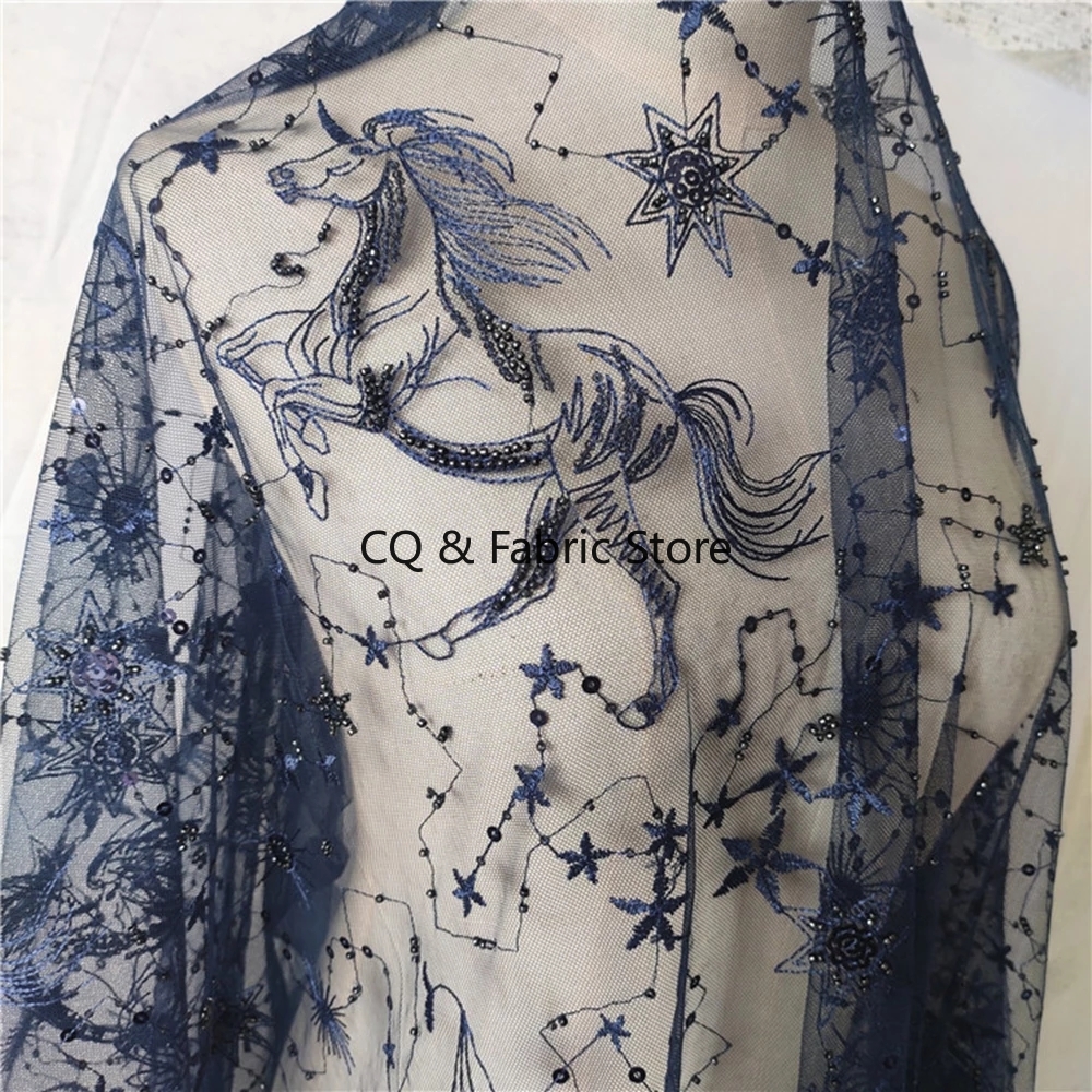 3D Embroidery Beaded And Sequi - Embroidery Horse ulasan dan harga